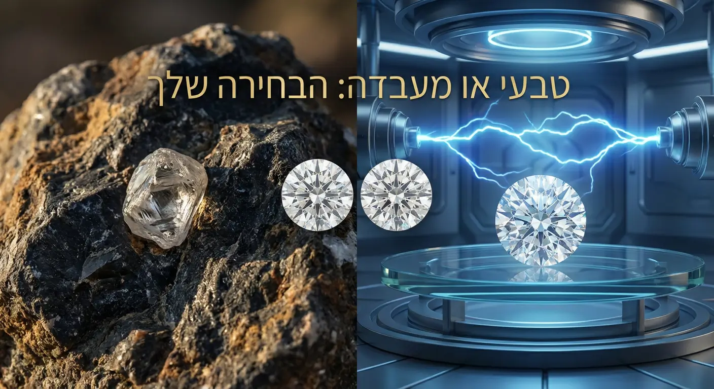 יהלום טבעי מול יהלום מעבדה